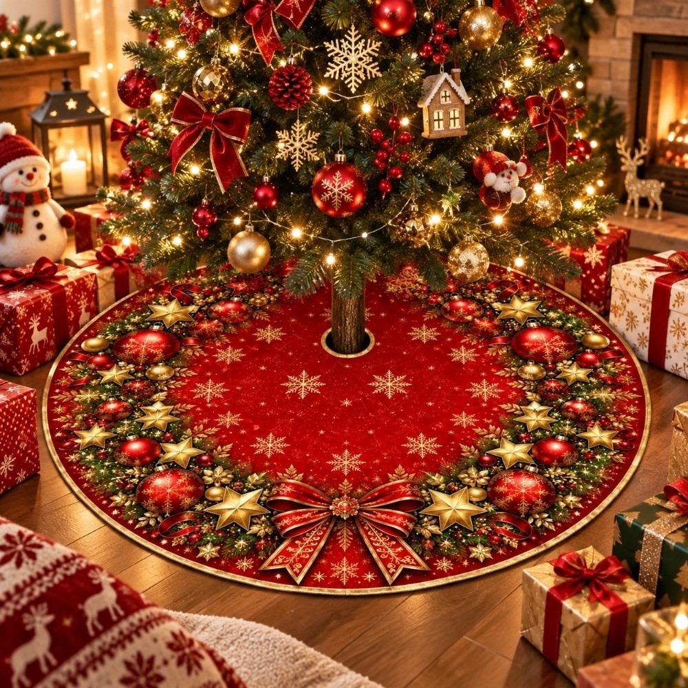 Snowman Christmas Tree Skirt Santa Claus Christmas Decorations Xmas Tree Foot Cover Christmas