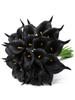 Lot de 24 lys calla artificiels au toucher réaliste, pour bouquet de mariage, décoration de fête