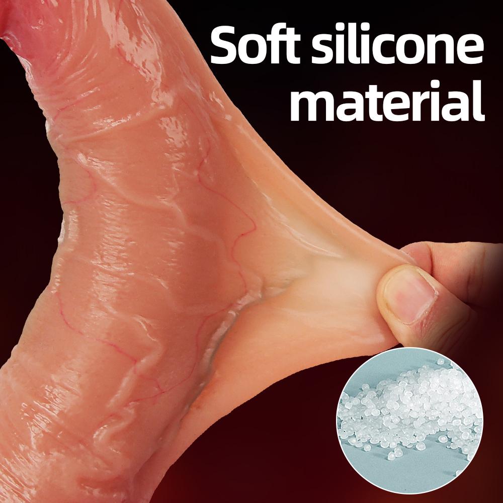 Realistic Big Dildo for Women Beginners Skin Sliding Foreskin Anal Vagina G Spot Stimulation Artifical Penis Sex Toy Masturbator