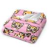 Warm BlanketChild Picnic Aggretsuko Throw Blanket  Flannel Bedspread For Couch Chair Sofa Bed Comfortable Sofa Bed Cover