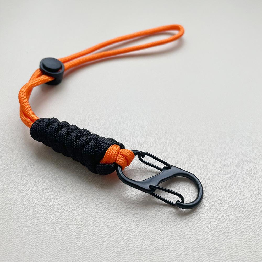 1pcs/2pcs/6pcs Hand Woven Umbrella Rope Outdoor Keychain Wrist Rope Outdoor External Buckle Car Key Hanging Rope