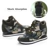 Fashion Camouflage Sneakers For Women Casual Canvas Shoes Lace Up High Top Outdoor Sneakers Womens Height Increase Shoes Size 42