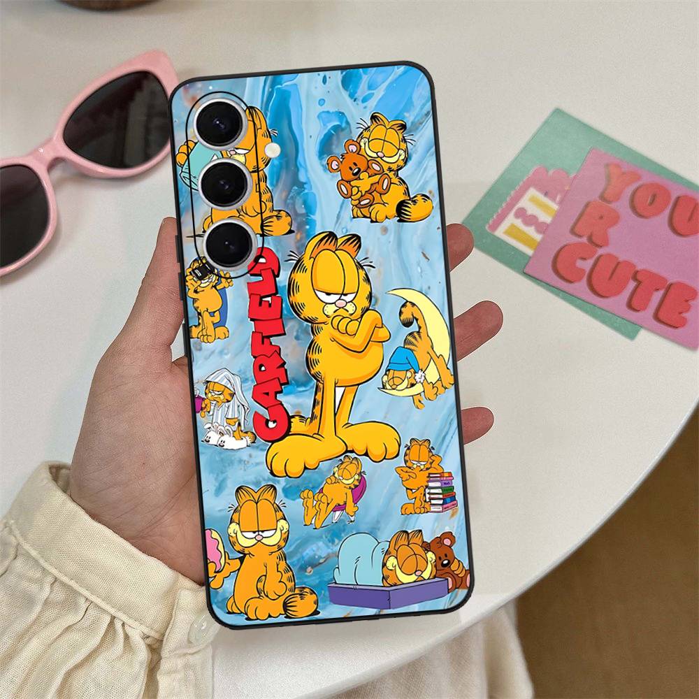 Cute Anime G-Garfields Cat Phone Case For Samsung S 24 Fe 25 Ultra Plus 20 Lite 21 30 22 23 24 22 Ultra 5G Fundas
