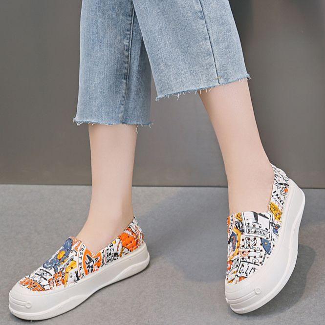 Cute Cartoon Patterns Women Sandals Round Toe Shoes Anti Slip Waterproof Outdoor Thick Soft Flat Shoes