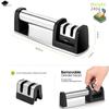 Knife Sharpener Handheld Multi-function 2 Stages Type Quick Sharpening Tool With Non-slip Base Kitchen Knives Accessories Gadget