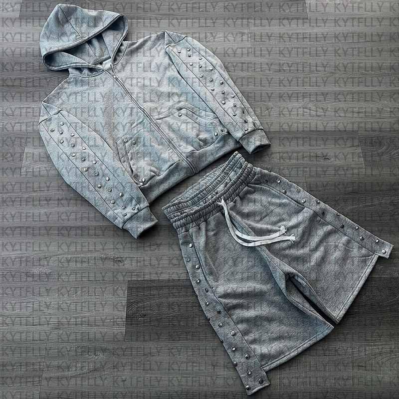 Europäischer und amerikanischer Y2K Casual-Trend einfarbig High Street Strickjacke Sweatshirt