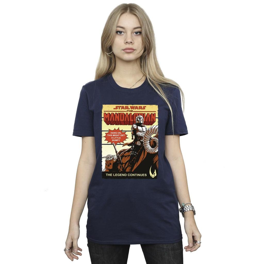 Star Wars The Mandalorian Womens/Ladies Bumpy Ride Cotton Boyfriend T-Shirt
