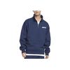 Solid Color Logo Half-Zip Pullover Sweatshirt Men Tops Midnight-Blue DX4249-410