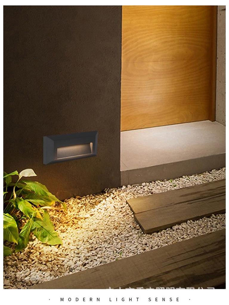 Waterproof LED Step Light for Outdoor Ramps & Corners, Die-Cast Aluminum Plinth Light