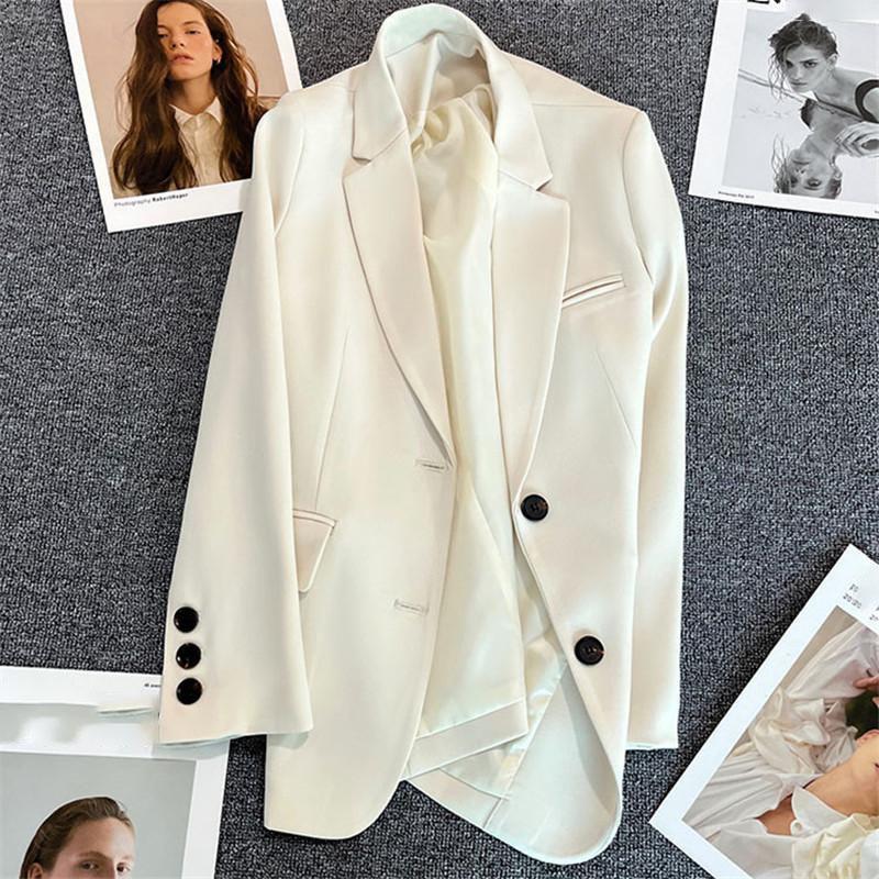 Ladies Fashion Casual Solid Color Loose Casual Business Blazer