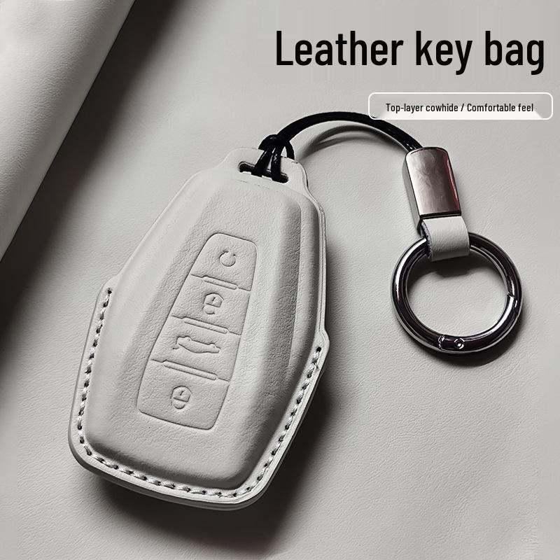 Compatible with Geely Emgrand, Binyue, Vision X6, Binrui, Boyue - Genuine Leather Key Case