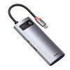 Hub 5W1 Baseus Metal Gleam Series, Usb-C Do 3X Usb 3.0 + Hdmi + Usb-C Pd