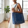 Shoulder Bag Usalover925 Blue Quilted Cotton Bandana Print Shoulder Bags 74