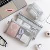M-6Pcs Portable 3D Card Organizer Pouches Transparent Mesh Coin And Miscellaneous Storage Bags Travel Cosmetic Bag