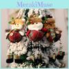 Festive Gridded Fabric Plush Snowman Hanging Decoration Perfect For Christmas Joy