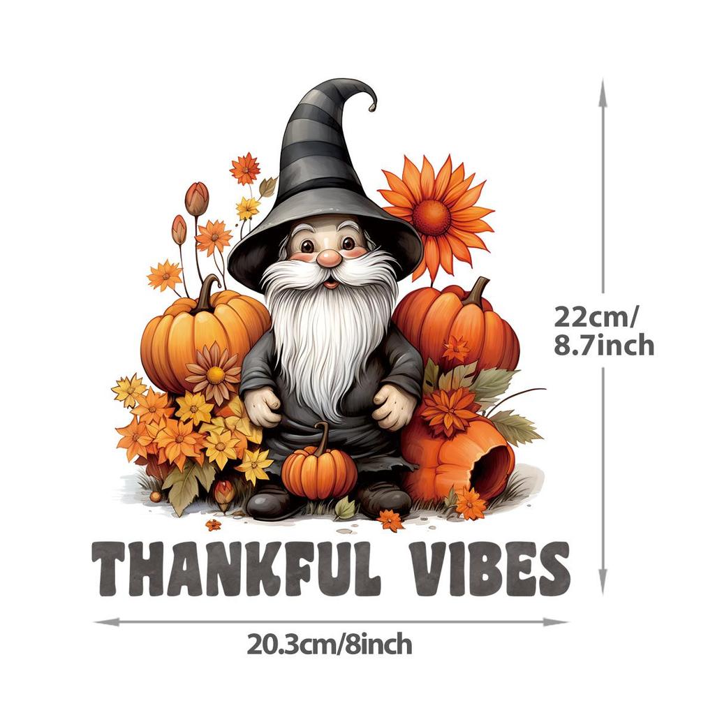 Autumn Pumpkin Thermal Sticker Patch A-Level Washable Diy Hoodies Tops Thermal Press Vinyl Clothing Badges Patches Hot