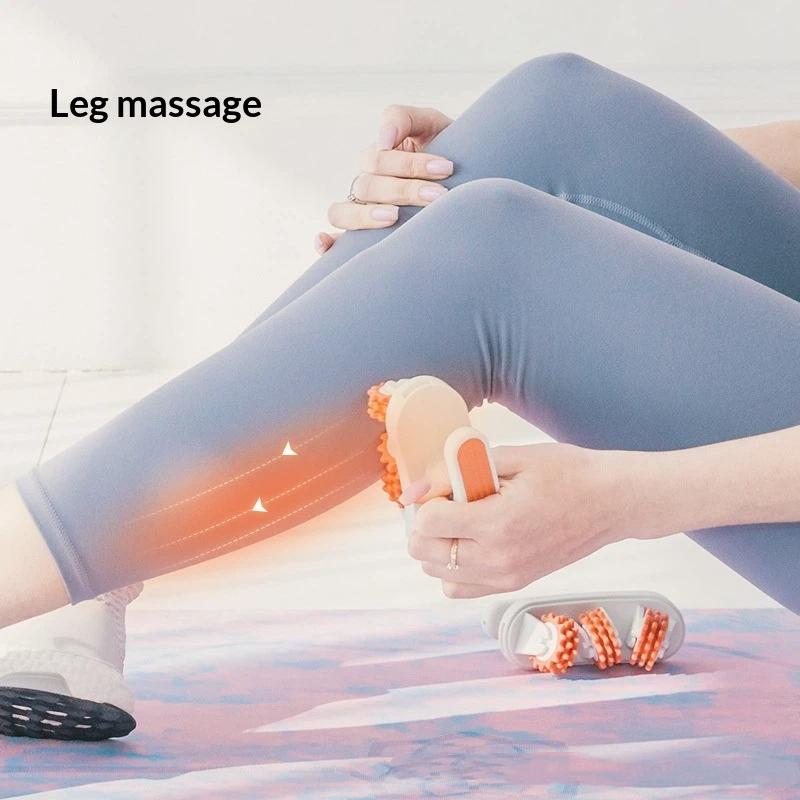 Multi-Function Ring Leg Massager Massage Roller Detachable Handles For Full Body Neck Shoulder Abdominal Muscle Slimming