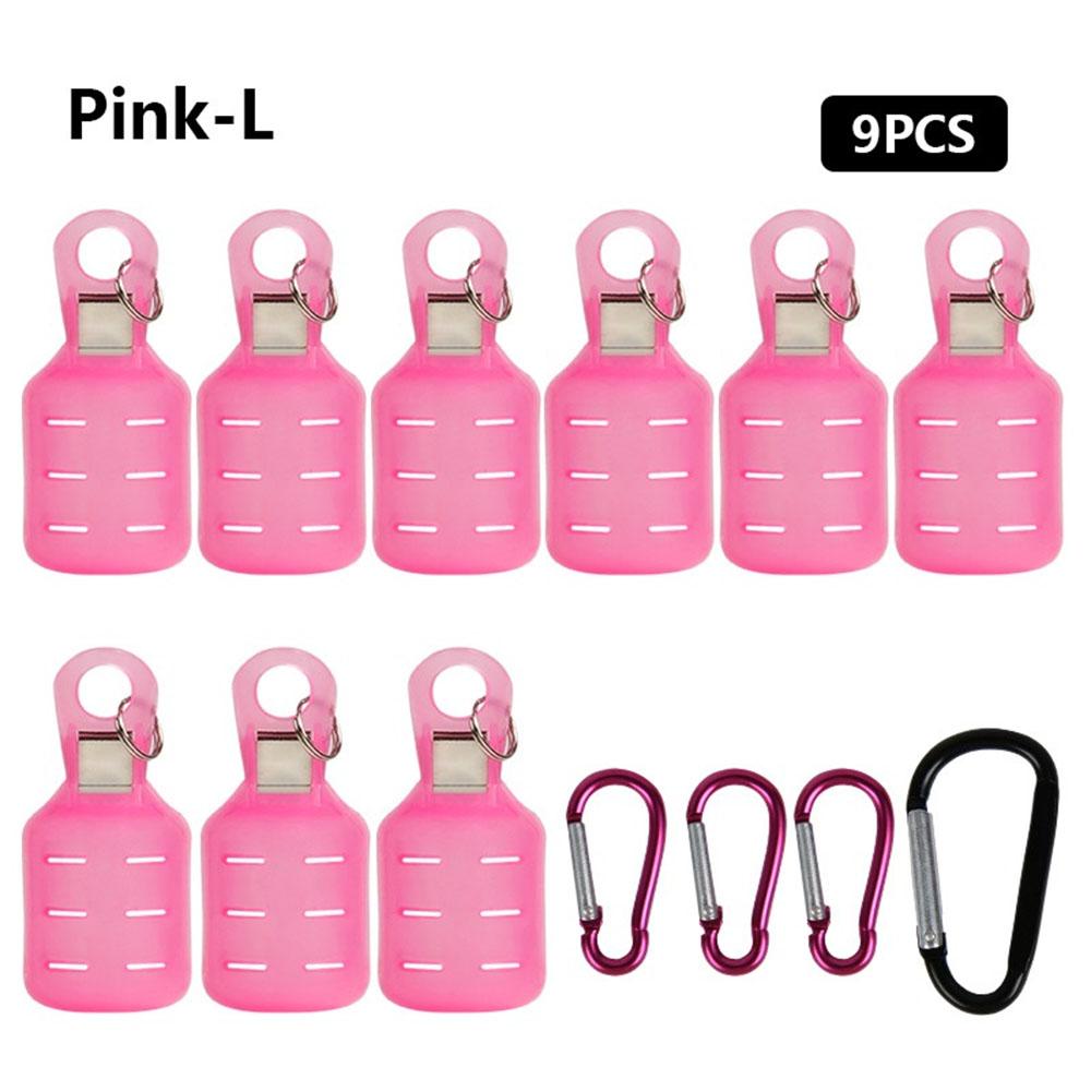

9pcs Squid Jig Hook Cover Anti-Scratch Puncture Wooden Shrimp Hook Cover Storage Case Outdoor Camping Fishing Accessories Tools