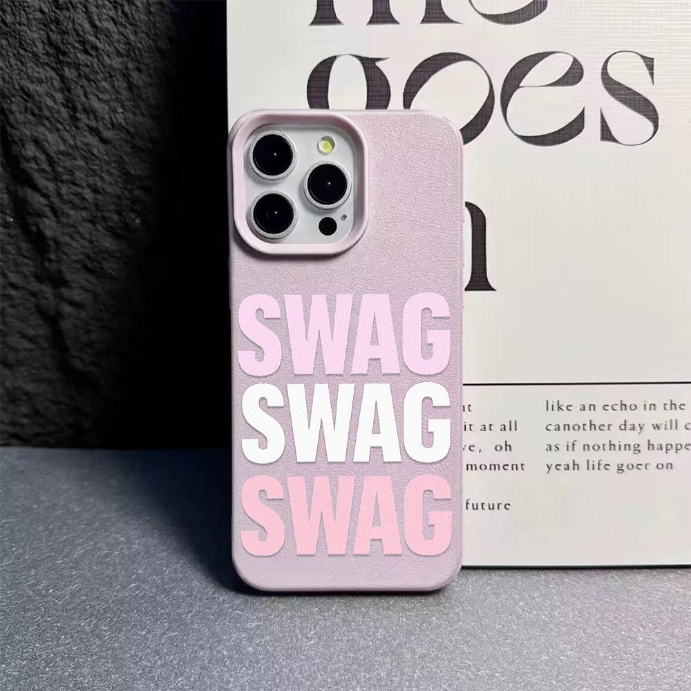 

Модный Чехол для телефона SWAG с буквой и узором из личи кожи Для Xiaomi mi 15T X7 F7 X6 M7 X5 M6 F5 X4 X3 Pro Ultra GT NFC 4G 5G Poco X6 Pro