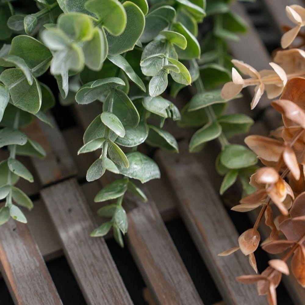 Plastic Artificial Eucalyptus Bouquet Lifelike Simulation Green Plants  Wedding Decoration