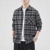 Z974 Retro Japanese Men's Loose Plaid Shirt - Spring/Summer Casual Work Jacket