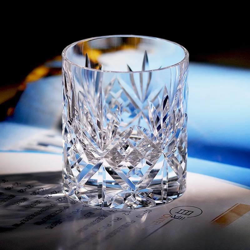 Edo Kiriko Hand-Carved Crystal Whisky Glass