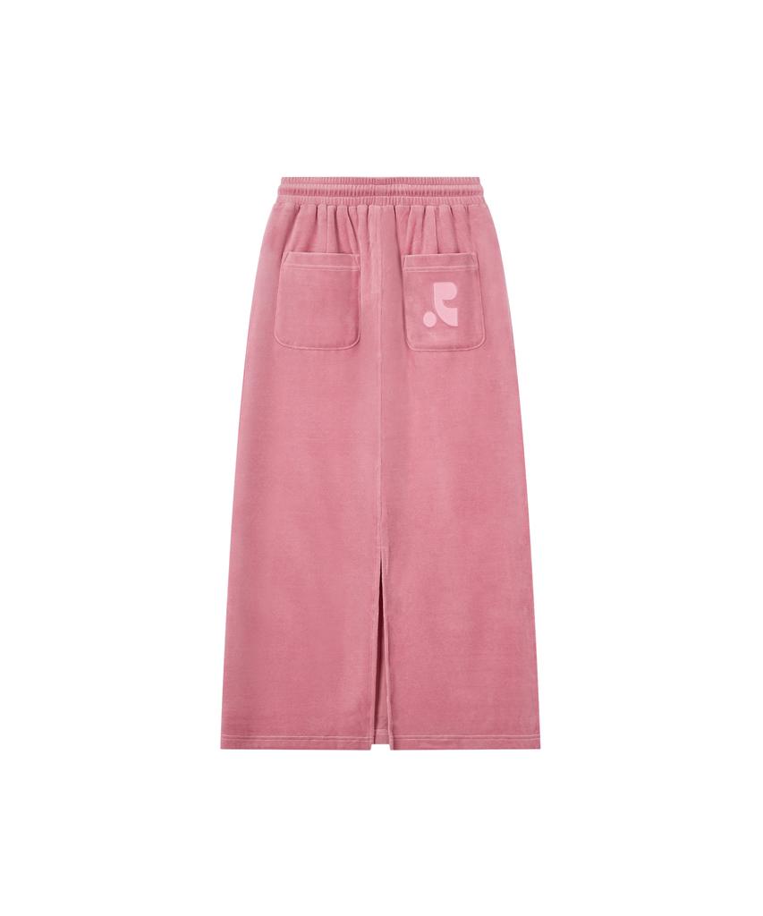 REST&RECREATION Velvet Maxi Skirt - Pink