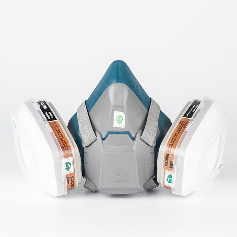 3M Reusable Silicone Respirator Mask Kit for Multi-Gas/Vapor & Dust Protection One Size