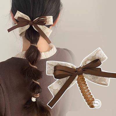 Y2k-Herz-Design, Pferdeschwanz, elastische Haarbänder, Gummi-Haargummis, Bündel Scrunchies, Telefondraht, Haarschmuck, Damen-Stirnband