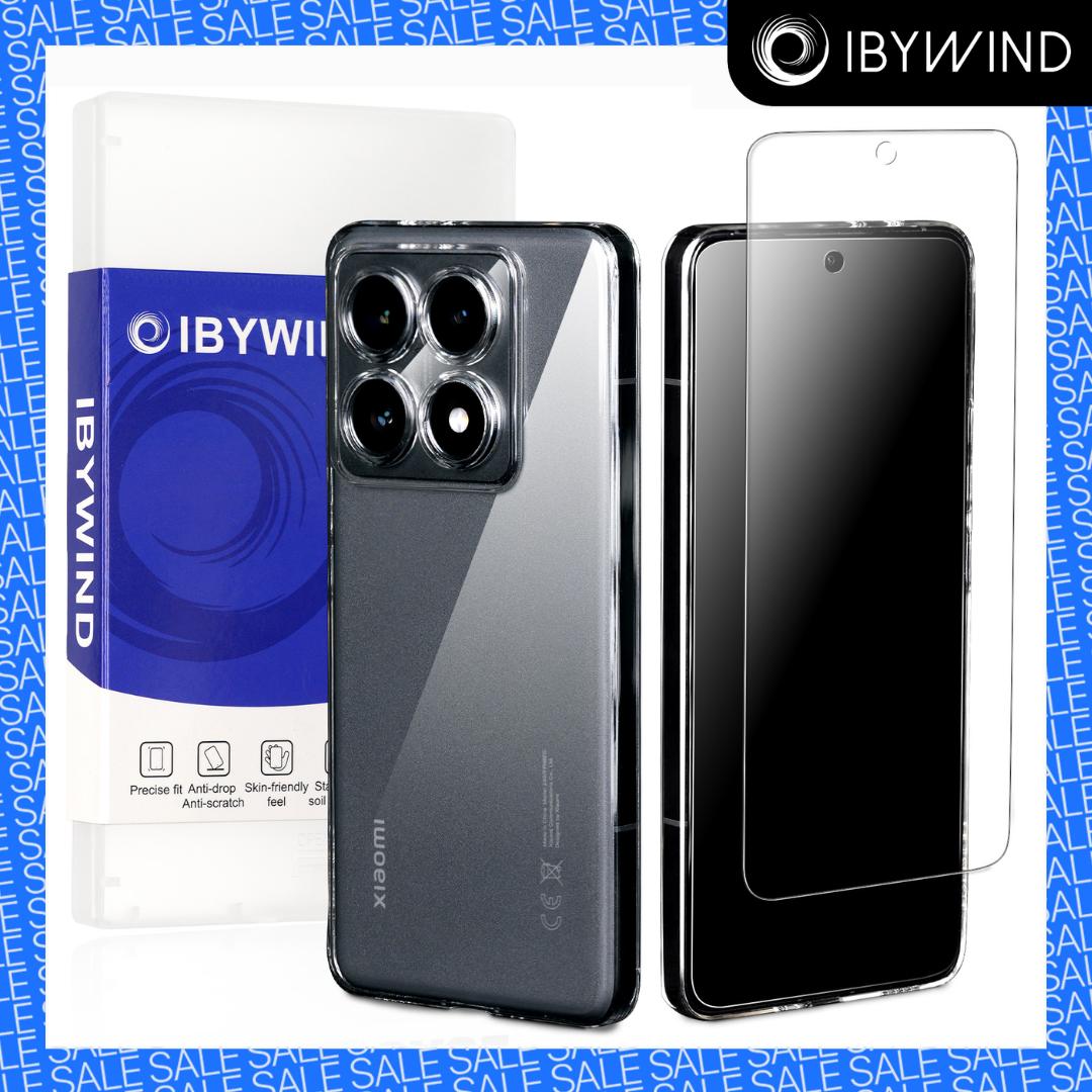 

IBYWIND Screen Protector For Xiaomi 15 / 14 / 14T / 14T Pro 5G ,with 2 Pcs Tempered Glass,1 Pc Camera Lens Protector,1 Pc Backing Carbon Fiber Film 14T Pro TG + case