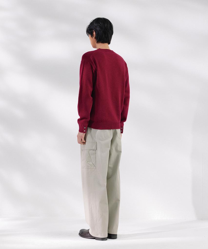 NONBLANK Daily Wool Cashmere Crewneck Knit_Wine