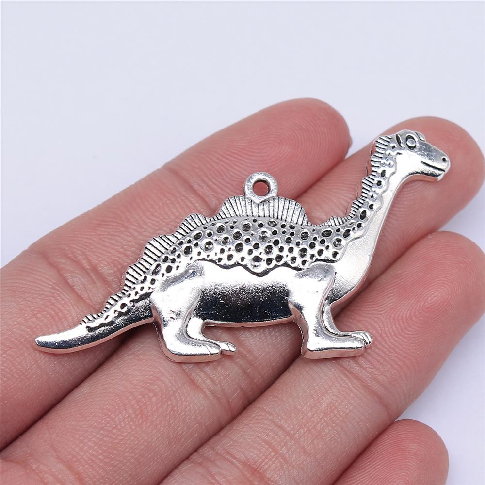 10 Stück Anhänger Dinosaurier Brontosaurus Tibetische Bronze Silberfarbe Anhänger Antiker Schmuckherstellung DIY Handgemachtes Handwerk