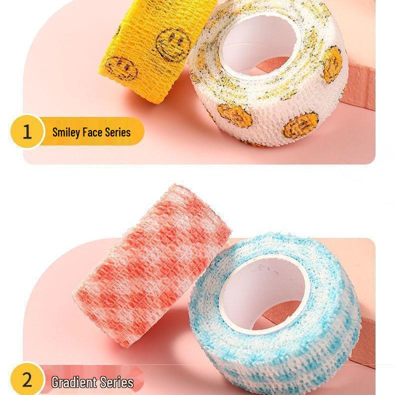 Cartoon Elastic Finger Protector Tape: Anti-Wear Self-Adhesive Bandage for Student Writing
