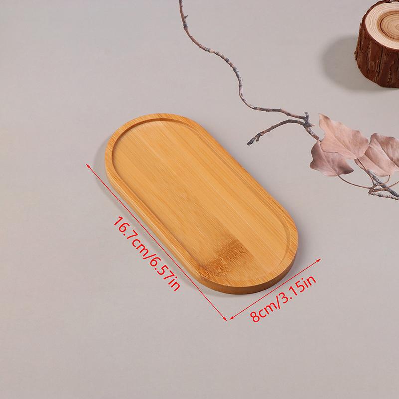 Multi Bamboo Tray Wood Saucer Flower Pot Tray Cup Pad Coaster Plate For Kitchen Decorative Plate Creative Coaster Coffee Cup Mat