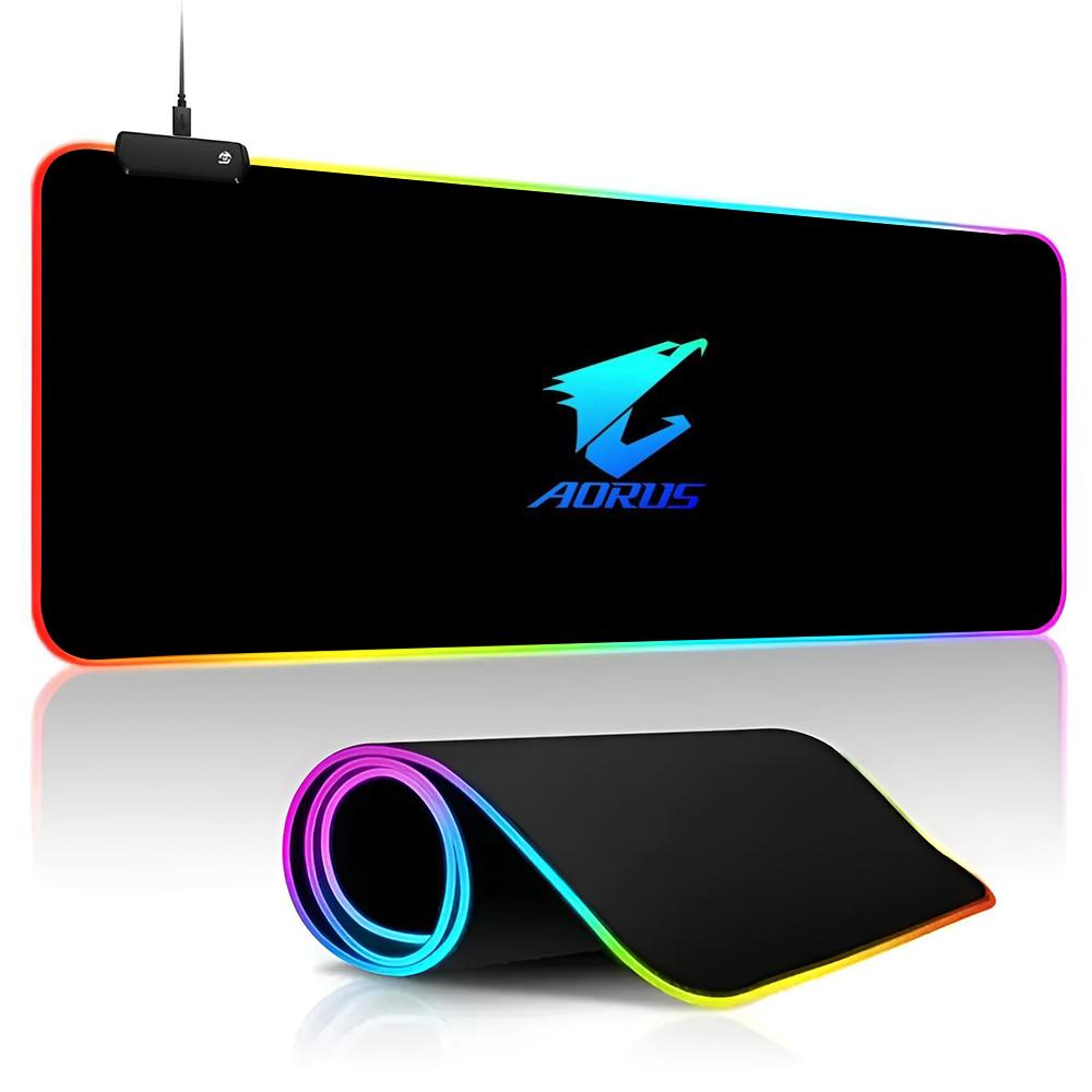 

Aorus Килимок для миші RGB Комп ютерний килимок для миші Ігрові килимки для клавіатури 900x400 XXL LED Ігровий Великий килимок для миші із замковим краєм RGB1000x500x3mm