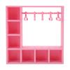Doll Clothes Closet Wardrobe with 10 Hangers Doll Accessories Display Box Figures Clothing Storage Cabinet