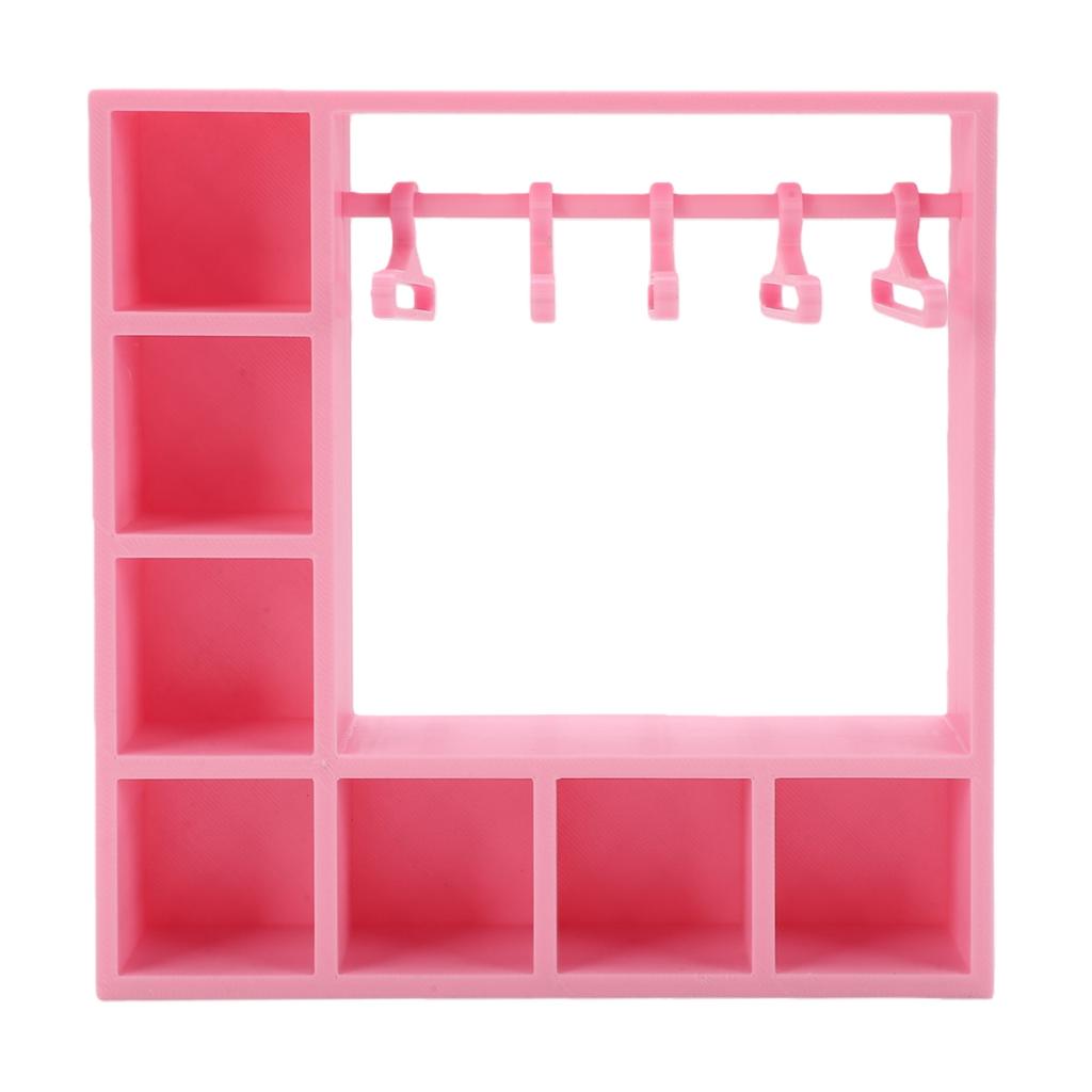 Doll Clothes Closet Wardrobe with 10 Hangers Doll Accessories Display Box Figures Clothing Storage Cabinet
