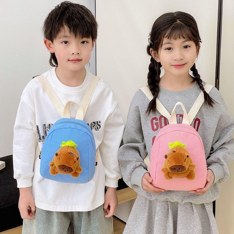 Schoolbag Capybara Childrens Plush Toy Backpack Cartoon Outdoor Backpack Snack