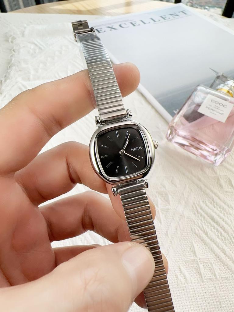 Top Marke Neueste Luxus Damen Uhr Mode Stahlband Damen Quadratisches Zifferblatt Quarz Armbanduhr Bambus Armband Femme Schöne Geschenke