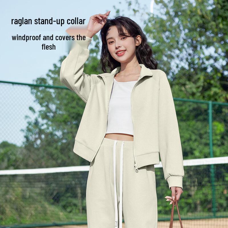 Baleno Women's Starry Cotton Stand-Collar Zip-Up Jacket
