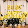 30pcs 2026 New Year Balloon Set Wine Glass Suitable for New Year Party Decoration and 2026 Happy New Year Party Decoration Props