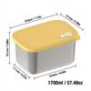 Large Capacity Food Storage Container 304 Stainless Steel Lunch Box Refrigerator Sealed Fruit Vegetable Fresh-keeping Box