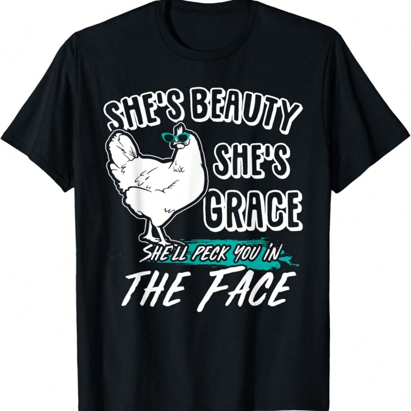 She s Beauty She s Grace - Farmer & Chicken Lover Gift T-Shirt S разноцветный
