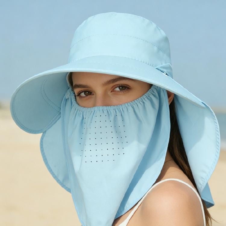 Sun Protections Meshes Fisherman Hat Hiking Outdoor Beach Cap Large Brims Sun Hat Men Women Breathable Fishing Cap