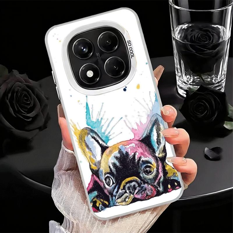 French Bulldog Dog Pug Design Soft Phone Case for Xiaomi Redmi Note 13 14 15 Pro Plus 12S 12 11S 11 11T 10S 10 Shockproof Cover