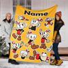 Personalized Custom Name Blanket - Cuphead Print Design,Blanket for Sofa,Bed,Travel,Camping - Soft and Warm, Great Gift