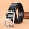 Leather Belt, Men'S Pin Buckle Leather Belt, Retro Men'S Cowhide Belt Gold World