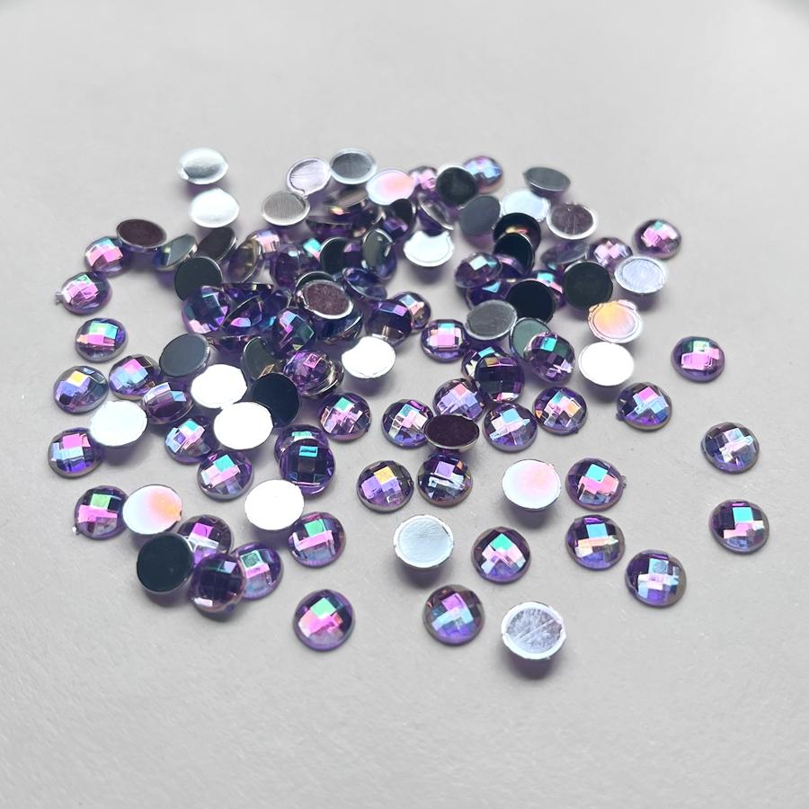 

Блестящие 6 мм поверхность земли AB цветные стразы DIY ювелирные украшения для ногтей аксессуары декоративные плоская задняя часть 150 шт./лот фиолетовый