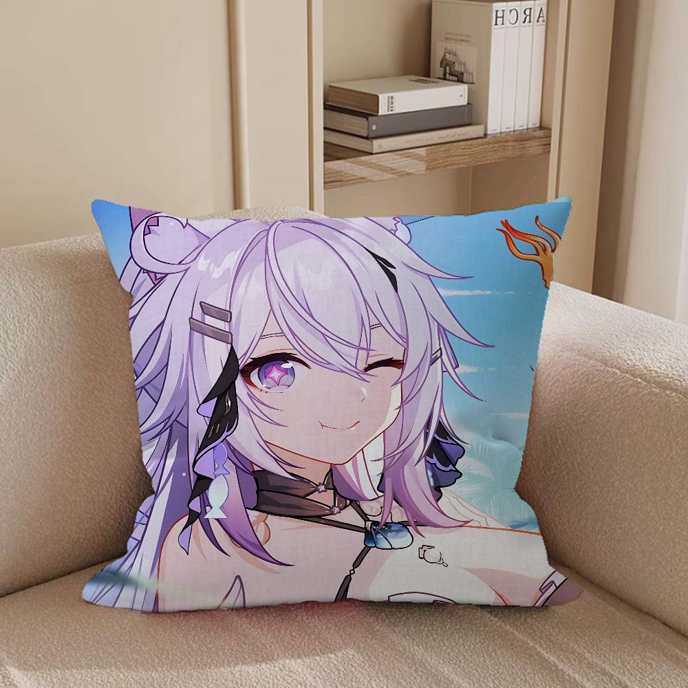 Honkai-i Impact K-kiana Pillow Case Removable Washable Cushion Cover – All-Season Soft Linen