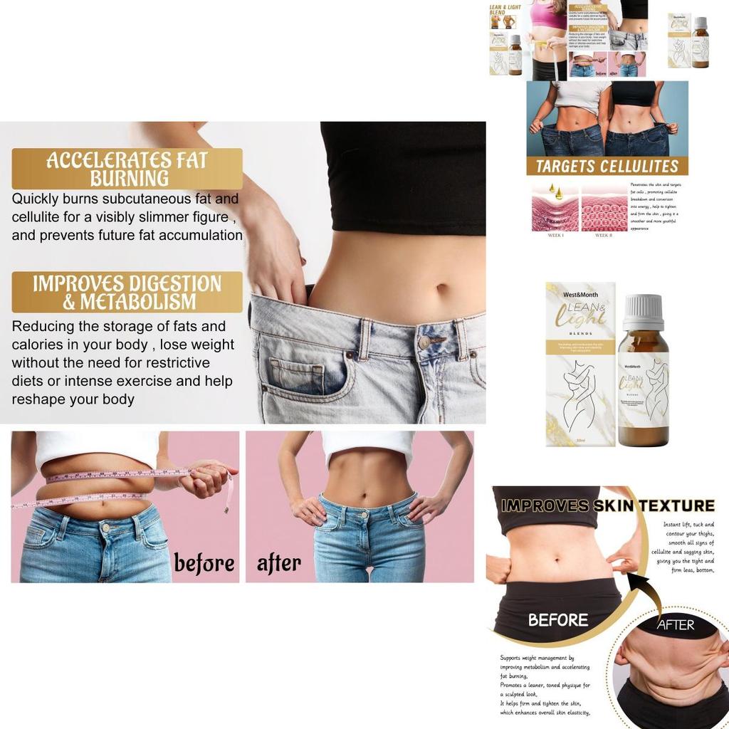 West Month30ml For Firming Abdomen And Tightening Thighs With Luxurious Massage Oil